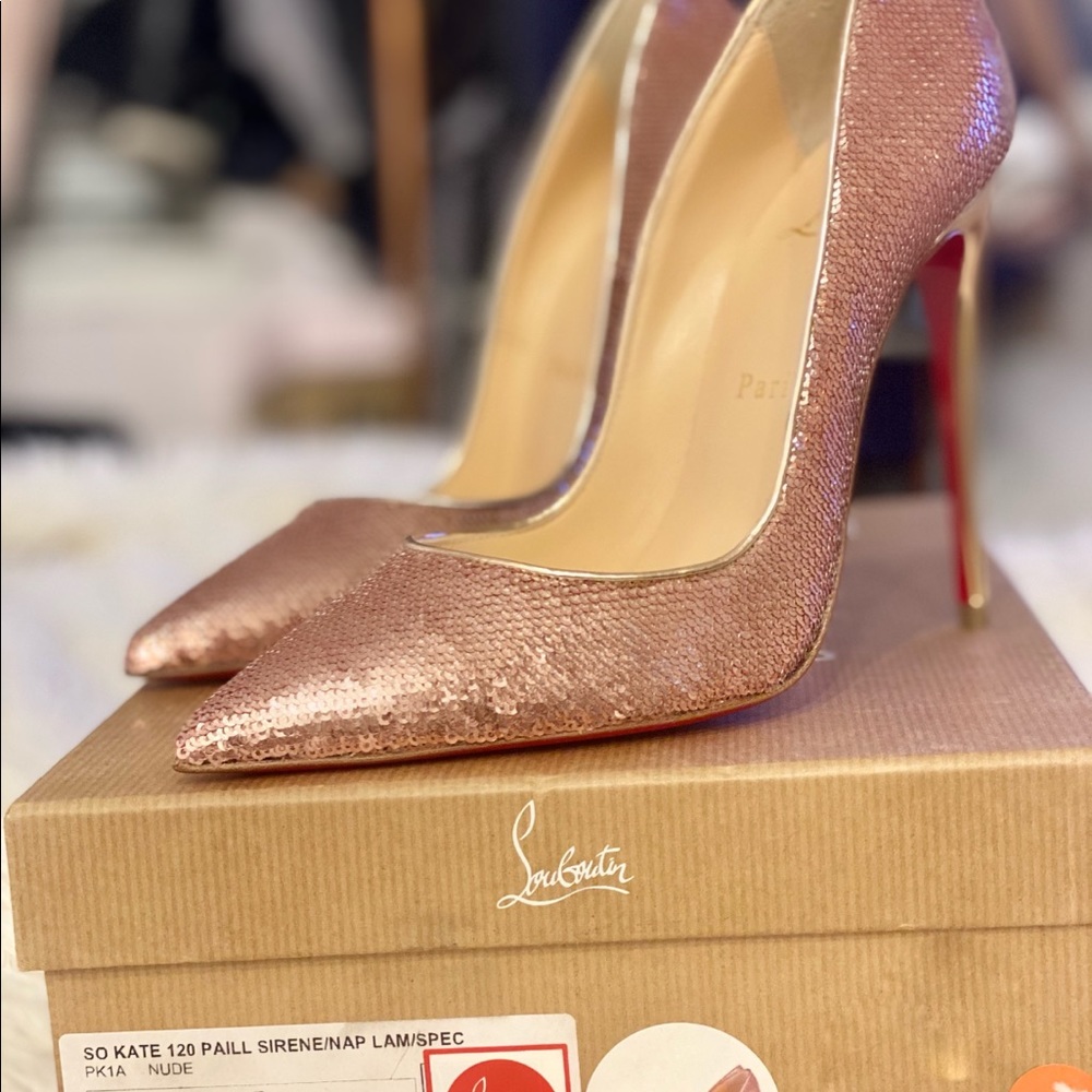 Christian Louboutin So Kate 120 Paill (Rose gold)